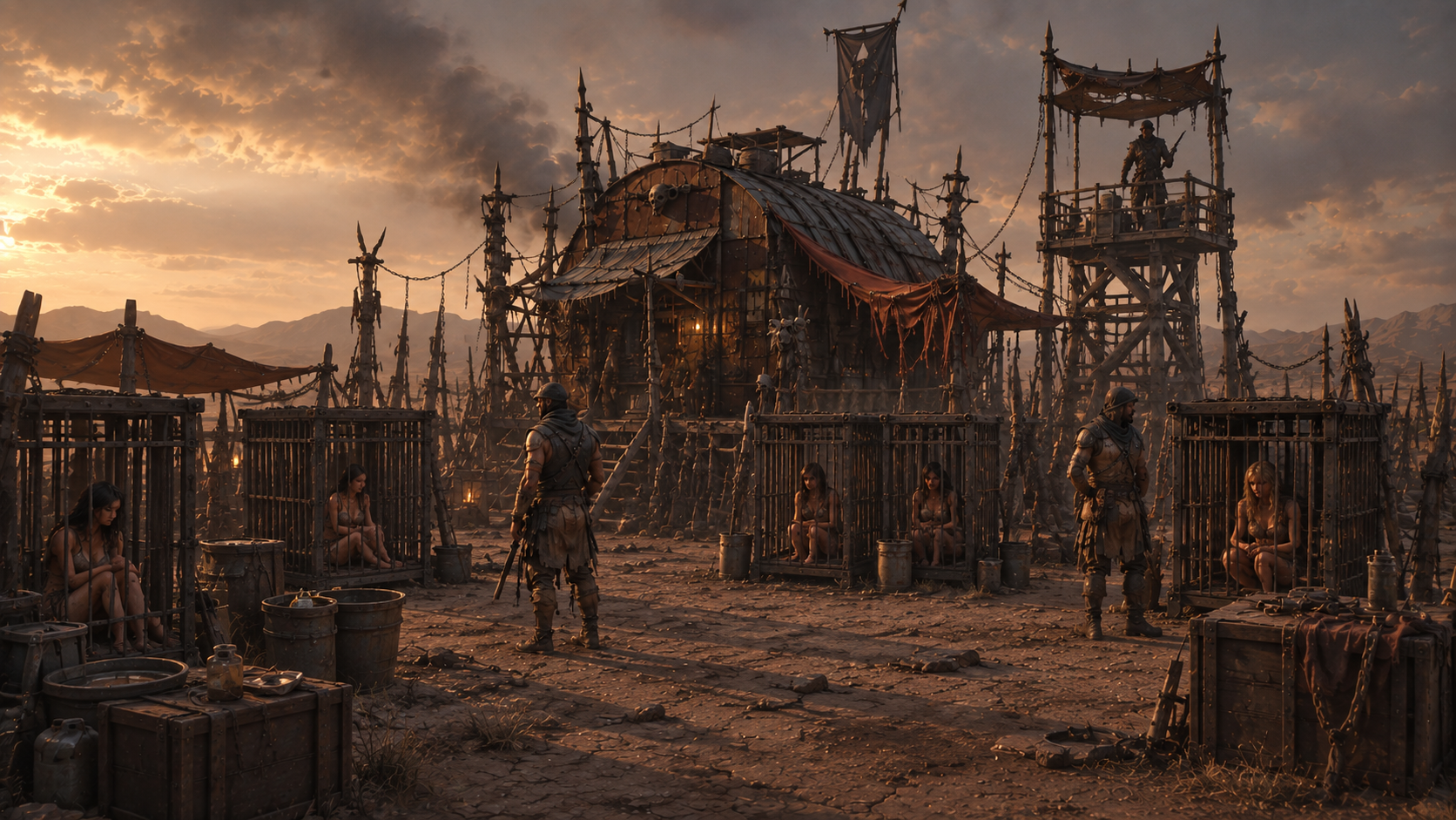 The fortified Chain Post transfer yard in the Bonelands